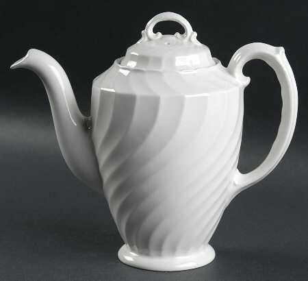 Queen's White Mini Coffee Pot & Lid