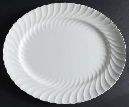 Queen's White 12" Oval Serving Platter