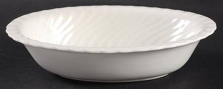 Queen's White 8" Oval Vegetable Bowl