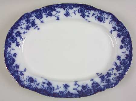Vermont (Flow Blue) 16" Oval Serving Platter