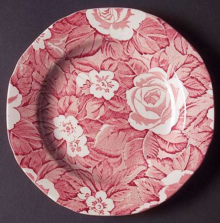 Victorian Chintz Pink Bread & Butter Plate
