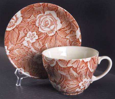 Victorian Chintz Pink Jumbo Cup & Saucer Set
