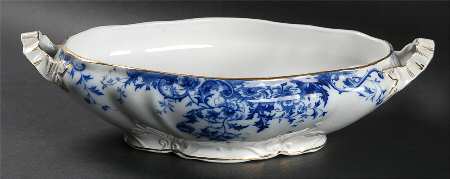 Windflower (Flow Blue) Oval Vegetable No Lid