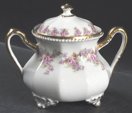 Bridal Wreath Sugar Bowl & Lid