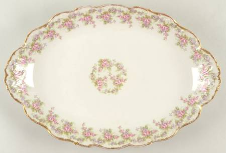 Bridal Wreath 18" Oval Serving Platter