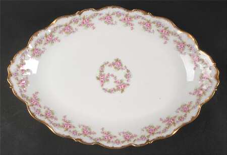 Bridal Wreath 14" Oval Serving Platter