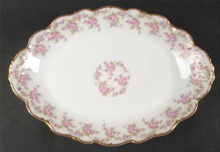 Bridal Wreath 16" Oval Serving Platter