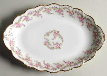 Bridal Wreath 11" Oval Serving Platter by Bawo & Dotter