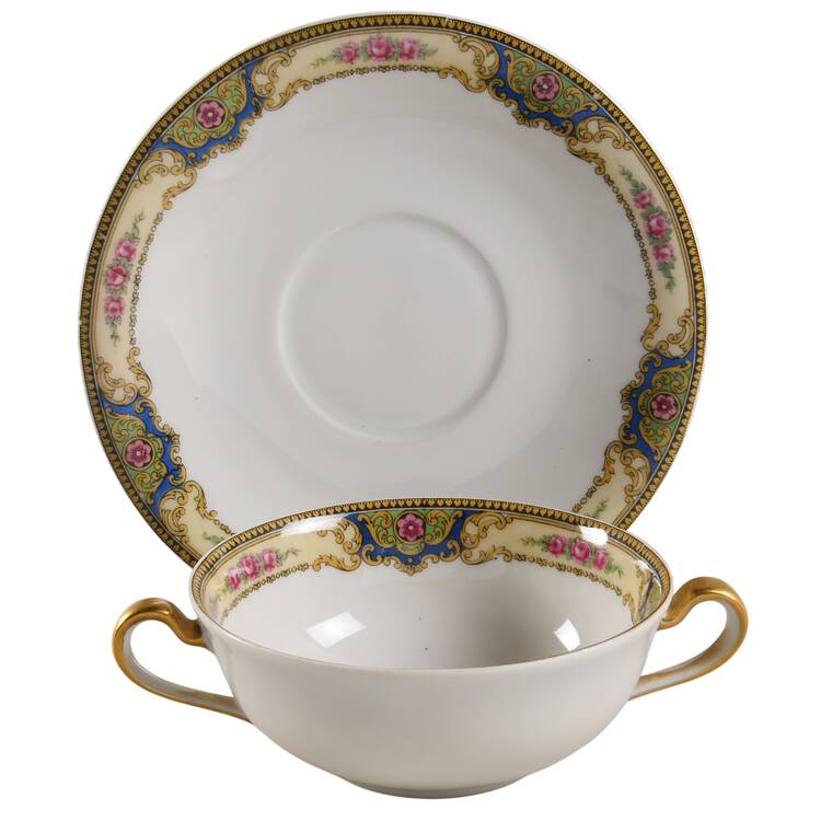 BWD23 Flat Cream Soup Bowl & Saucer Set