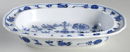 Meissen (Scalloped) Rectangular Vegetable Bowl No Lid