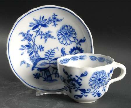 Meissen (Scalloped) Flat Cup & Saucer Set