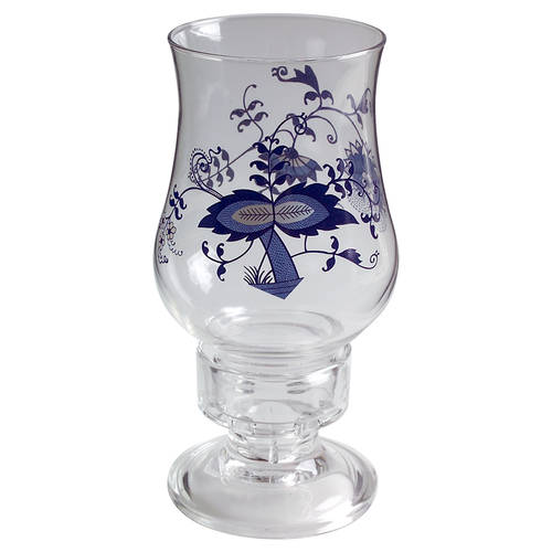 Blue Danube (2 Piece) Glassware Hurricane Lamp