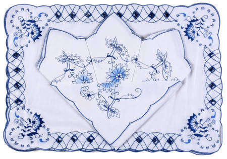 Blue Danube (4 Each) Placemat and Napkin Sets