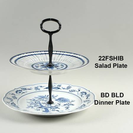 Blue Danube Mixed/Match 2 Tier Serving Tray