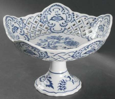 Blue Danube Round Compote (Height X Width)