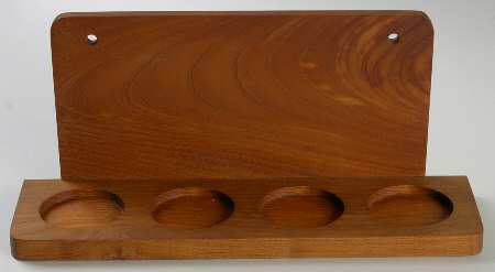 Blue Danube Wood Rack for Spice Jar Set with 4 Jars