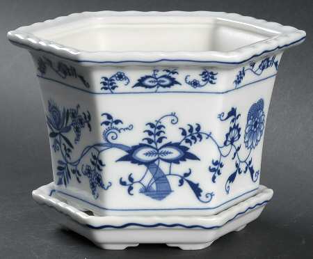 Blue Danube 3" Flower Pot & Underplate