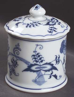 Blue Danube Cotton Ball Jar and Lid