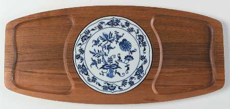Blue Danube 17" Rectangular Wood Hostess/Cheese Server W/Tile