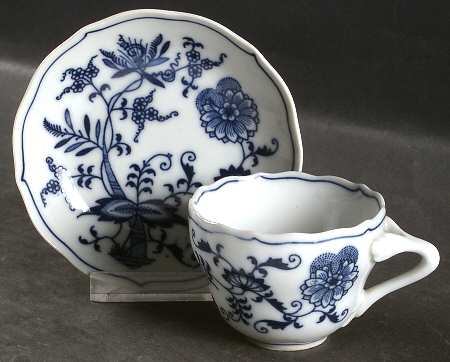 Blue Danube Flat Demitasse Cup & Saucer Set
