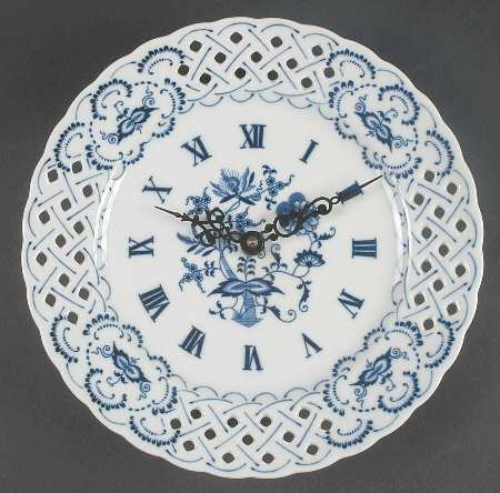 Blue Danube Pierced Plate Clock