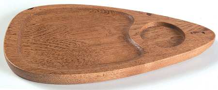 Blue Danube Wood Oval Snack Tray