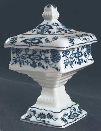 Blue Danube Pedestal Wedding Bowl & Lid