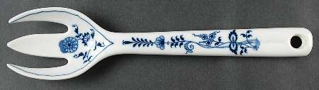 Blue Danube Salad Serving Fork, Solid Piece