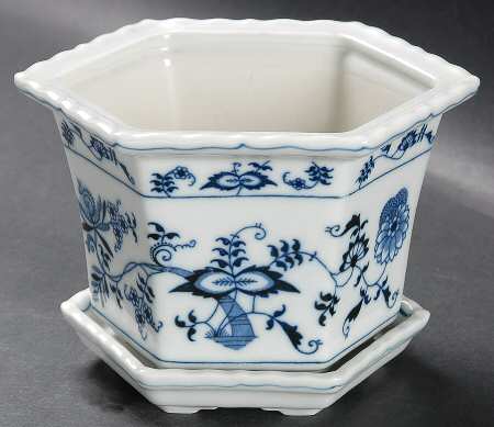 Blue Danube Medium Flower Pot & Underplate