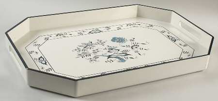 Blue Danube 19" Rectangular Lacquerware Tray