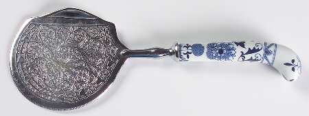 Blue Danube Cranberry Server W/Stainless Bowl