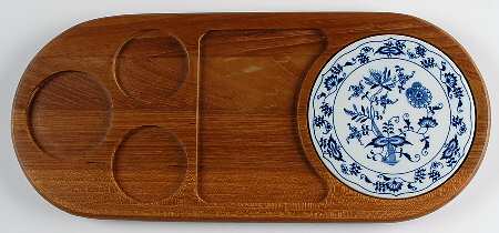 Blue Danube 19' Oval Wood Cheese Wine W/Tile