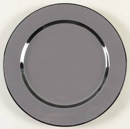 Optics Gray Black Salad Plate