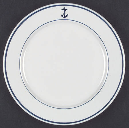 US Navy Mess Wardroom Officer Dinner Plate