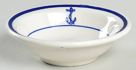 US Navy Mess Wardroom Officer Fruit/Dessert (Sauce) Bowl