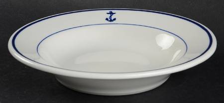 US Navy Mess Wardroom Officer Rim Cereal Bowl