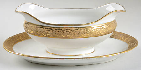 BOJ23 Gravy Boat with Attached Underplate