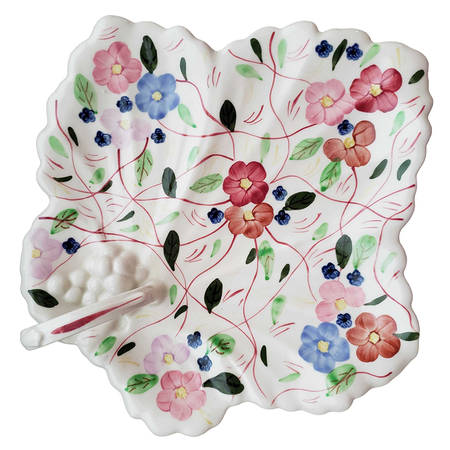 Rose of Sharon Large Leaf Dish