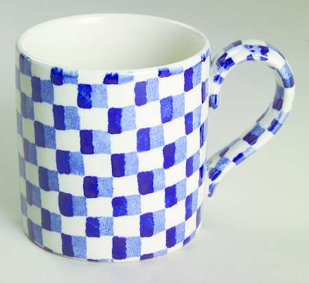 Chequers Blue Mug