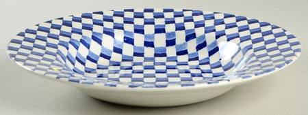 Chequers Blue Rim Soup Bowl