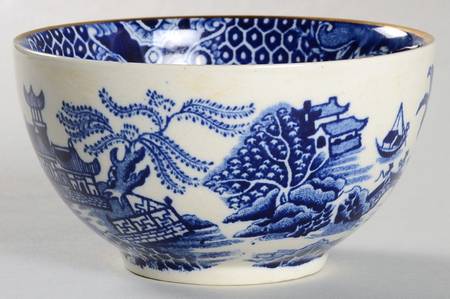 Willow Blue (Gold Trim) Mini Open Sugar Bowl