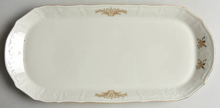 Bernadotte Gold Scroll 14" Oval Serving Platter