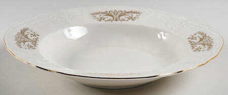 Bernadotte Gold Scroll Large Rim Soup Bowl
