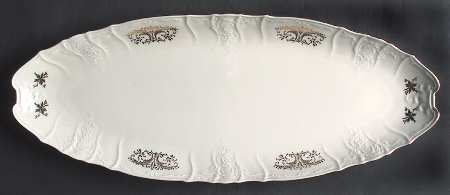 Bernadotte Gold Scroll 20" Fish Platter