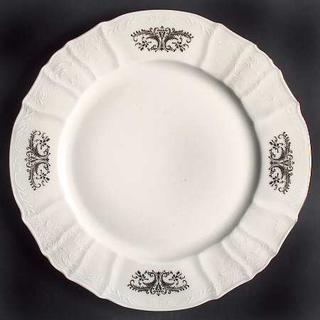 Bernadotte Gold Scroll 12" Chop Plate (Round Platter)