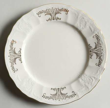 Bernadotte Gold Scroll Salad Plate