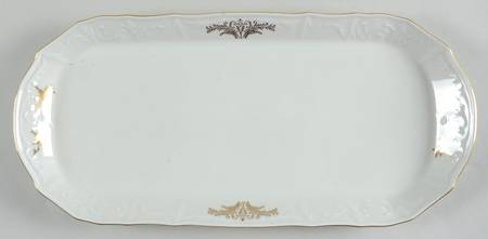 Bernadotte Gold Scroll Bread Tray