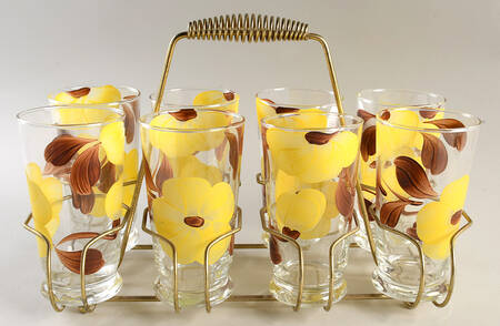 Delta Daisy Tumbler Set (8 TUMG12 and Metal Holder)