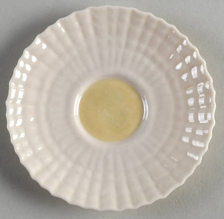 Tridacna Yellow (No Trim) Saucer for Flat Demitasse Cup