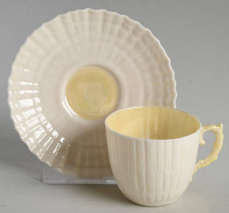 Tridacna Yellow (No Trim) Flat Demitasse Cup & Saucer Set